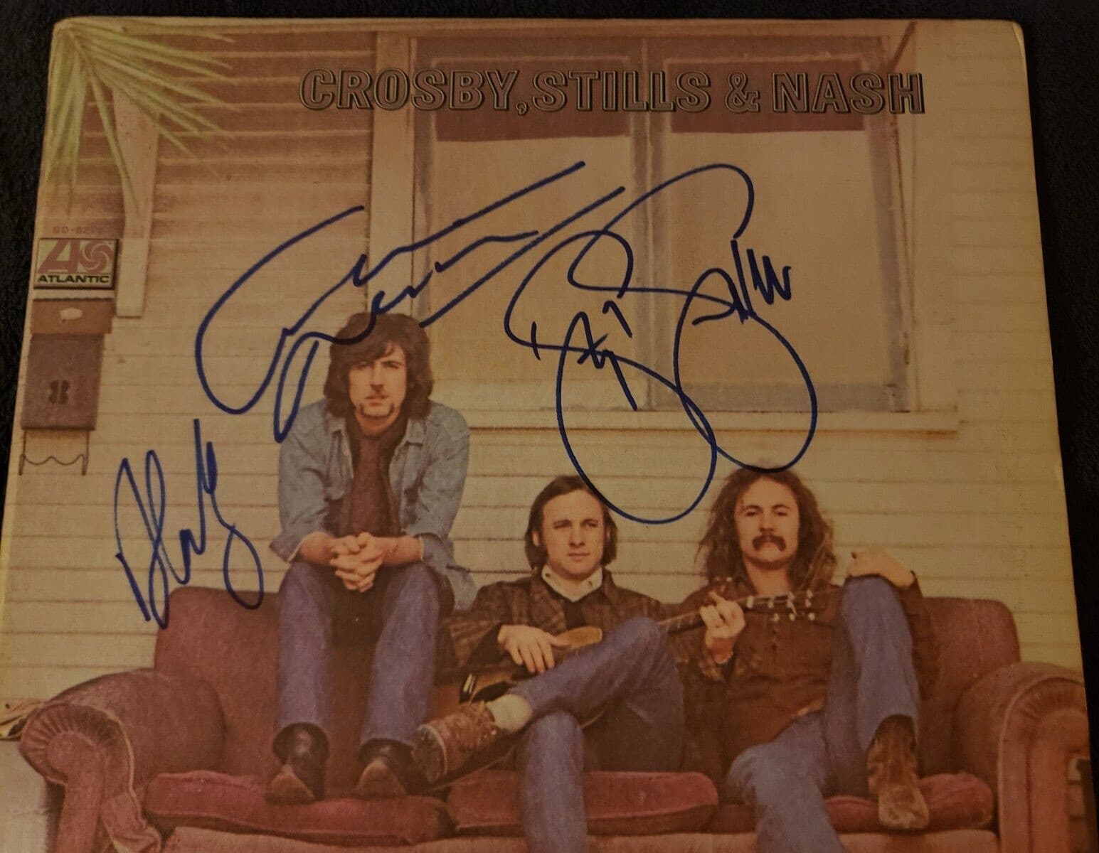 CROSBY STILLS & NASH SIGNED RECORD SELF TITLED ALL 3 ULTRA RARE R.I.P WOW PROOF! 2