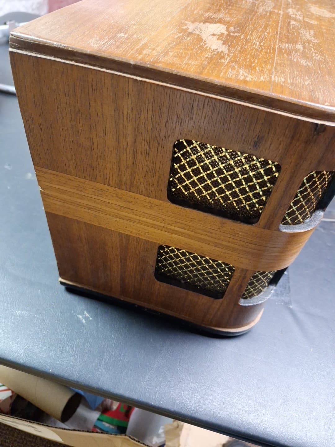 Vintage Antique Art Deco 1930’s Emerson Radio Z 160 Cabinet Only 4