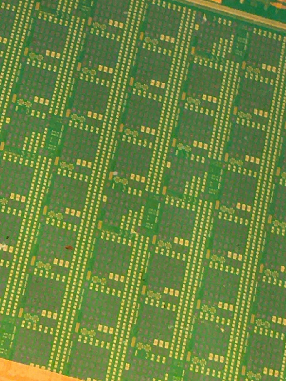 2" Gold Silicon Wafer Unique Extremely Rare RF NAND Vintage CPU Chip 3