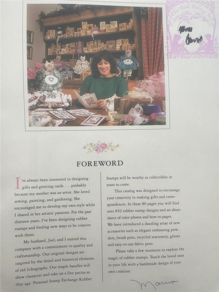 Vintage PSX 1993 Personal Stamp Exchange BOOK CATALOG OF RUBBER STAMPS free USAs 3