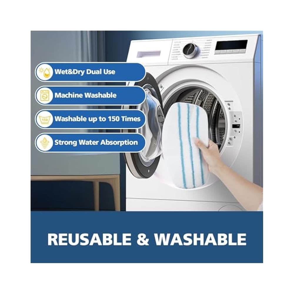 Replacement Steam Mop Pads, Super Absorbent Microfiber, 6 Pack Value 5