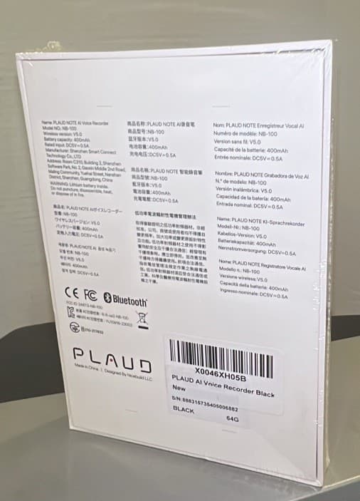 Plaud Note AI Voice Recorder & Note Taker Bluetooth W/Magnetic Case 64gb Black 2