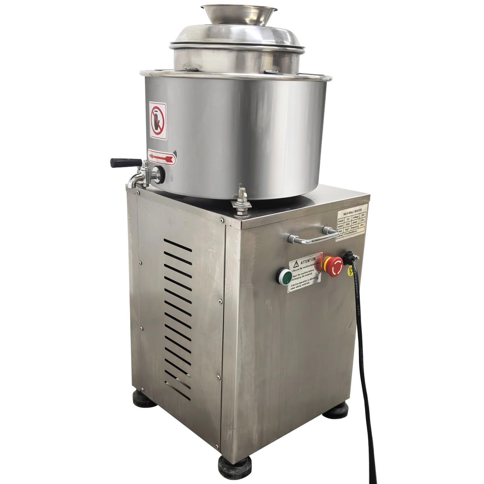 Meatball Beating Machine Beef Pork Fish Meat Paste Mixer Processor Stainless220V