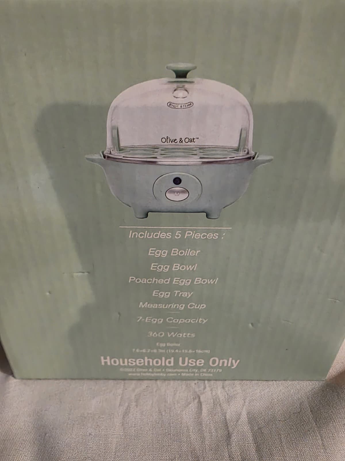 Egg Cooker Poacher Olive & Oat In Open Box Never Used 4