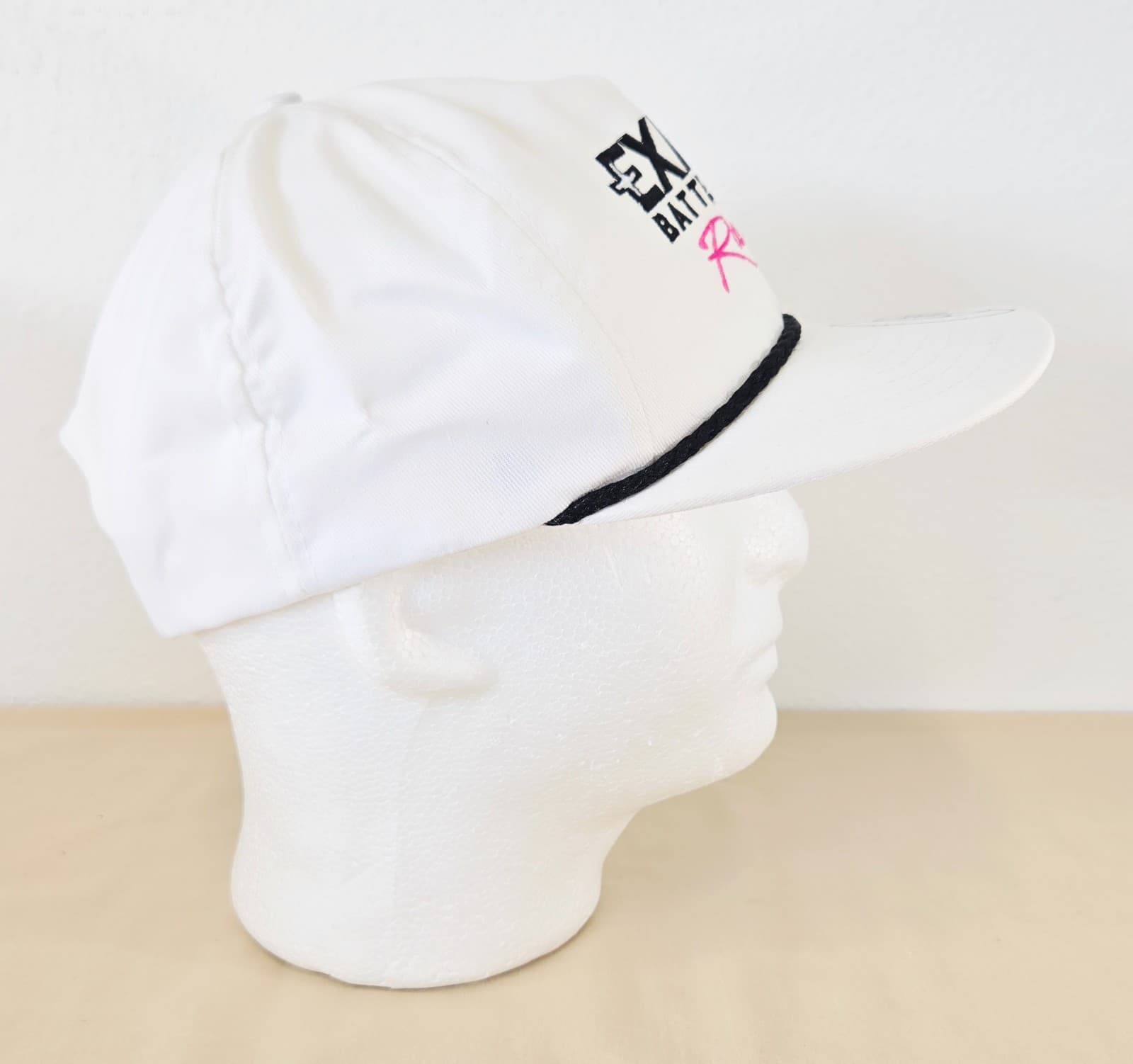 Vintage NASCAR Exide Batteries Racing Geoff Bodine #7 Autographed Hat Snapback 5