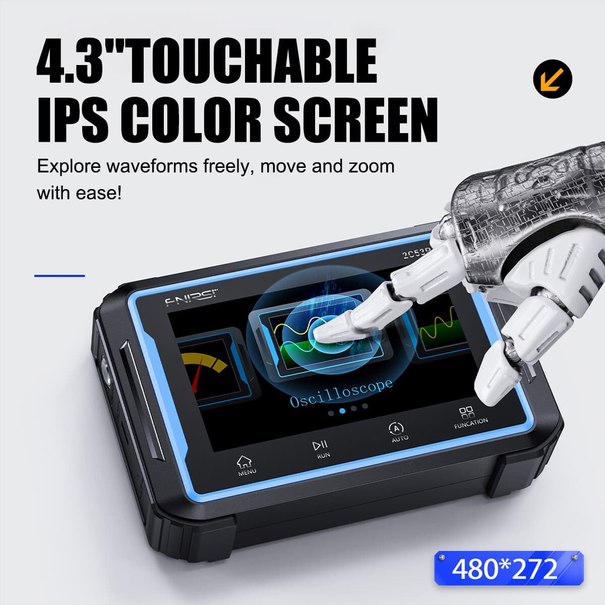 FNIRSI-2C53P LCD 2 Channel Signal Generator Digital Storage Oscilloscope 3-in-1 5