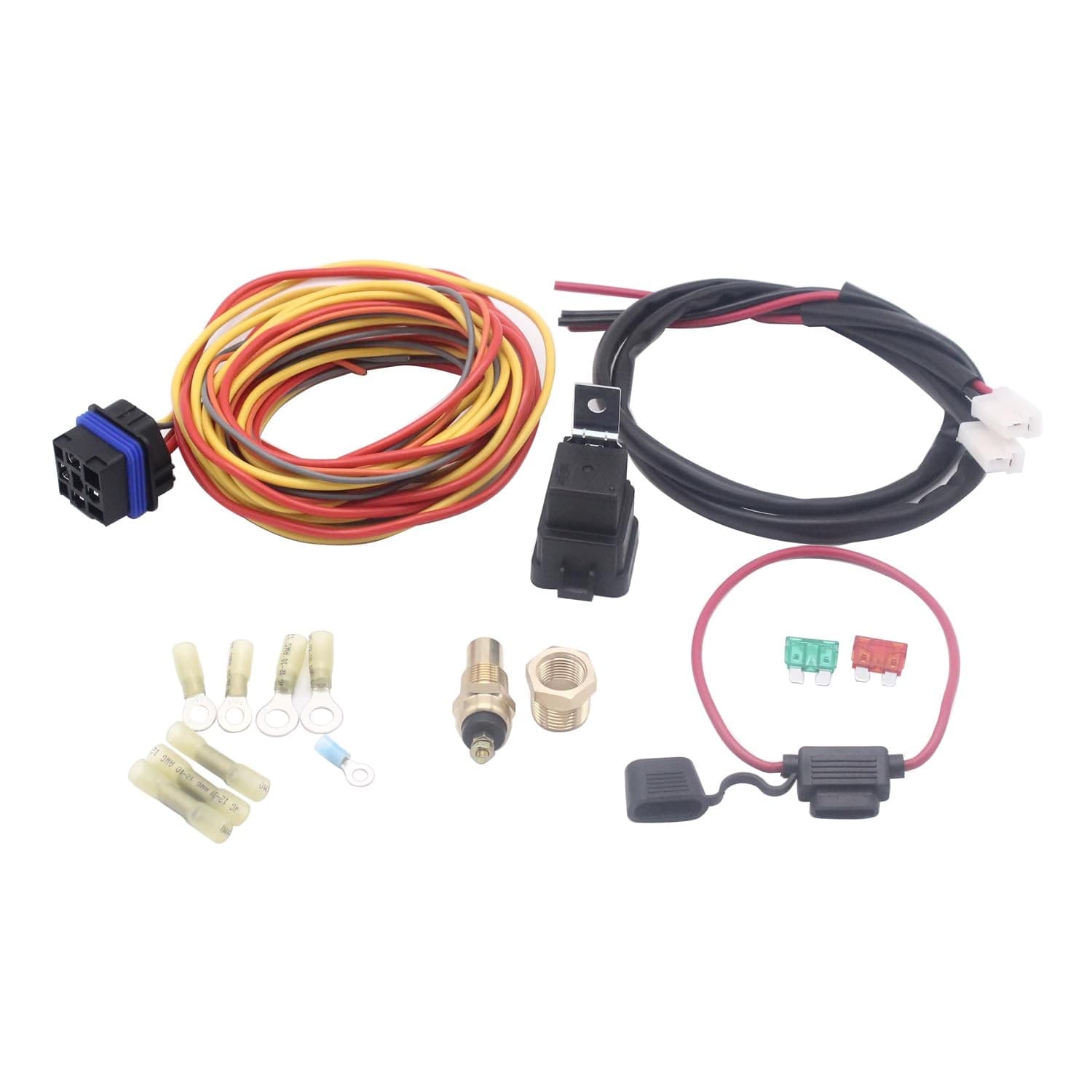 1 Set SHLPDFM Dual Electric Cooling Fan Wiring Install Kit 185 Degree On 165 Off