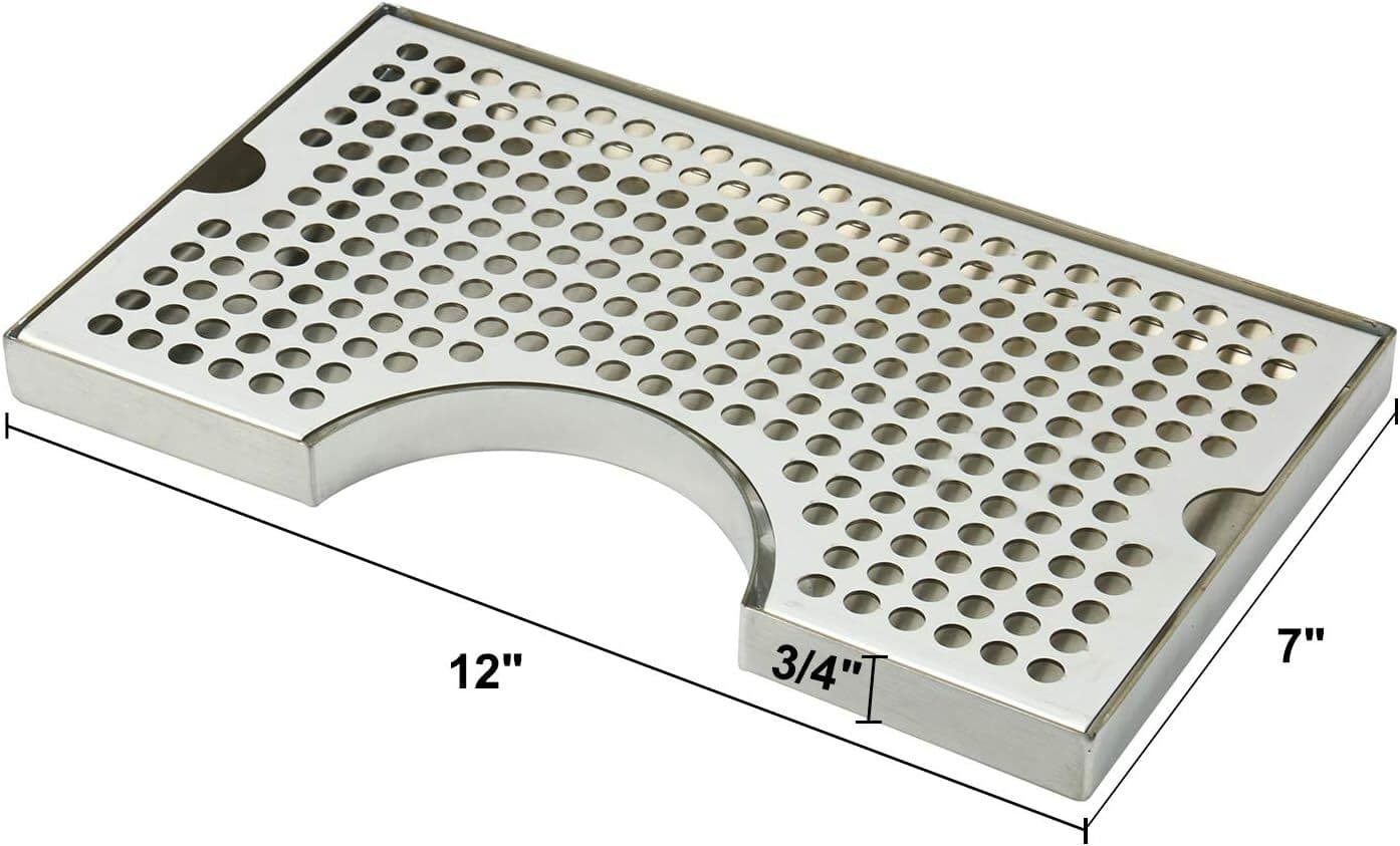12" x 7" Kegerator Beer Drip Tray Stainless Steel  Keg Drip Tray for Beverage 3