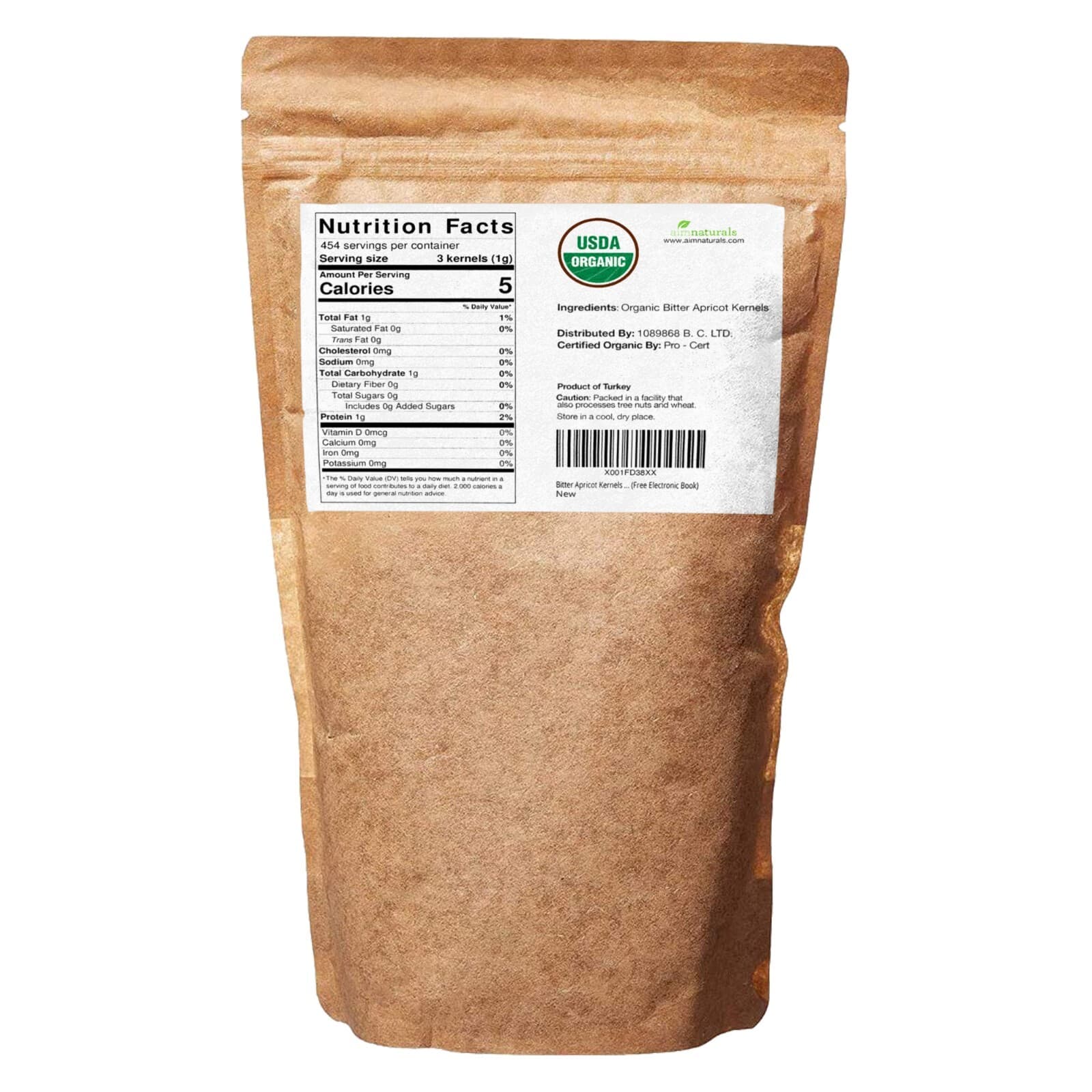 Bitter Apricot Kernels Organic Raw (1 LB) USDA Organic Certified - Turkey 2