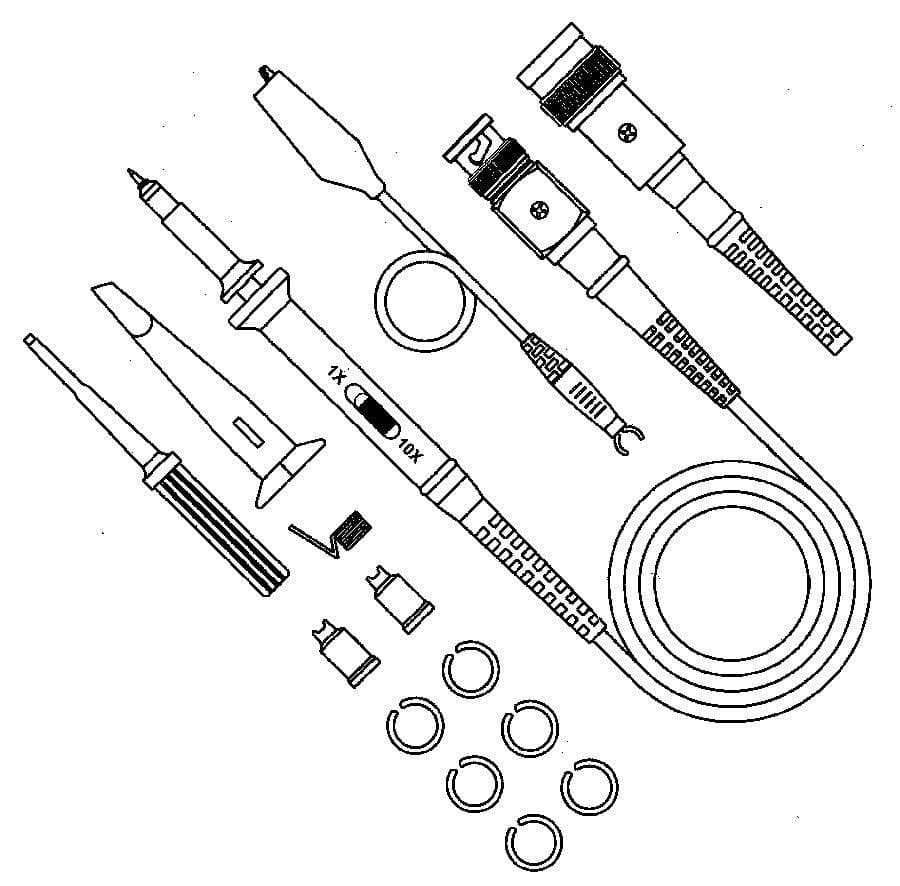 AST Labs 200Mhz Oscilloscope Probe 1x 10x for HP Tektronix, Hantek, etc. 3