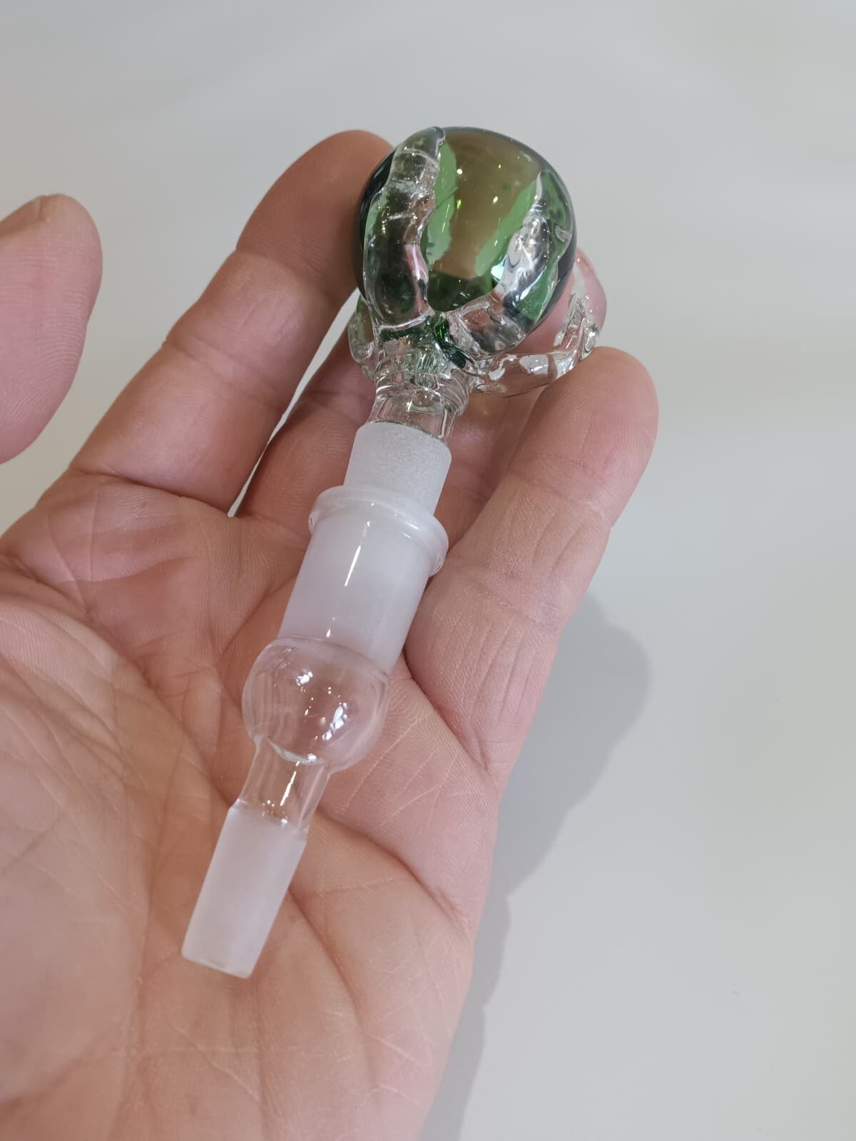 Glass Adapter Slide Bowl Extension Expander Connector 10mm MALE to 14mm FEMALE 3