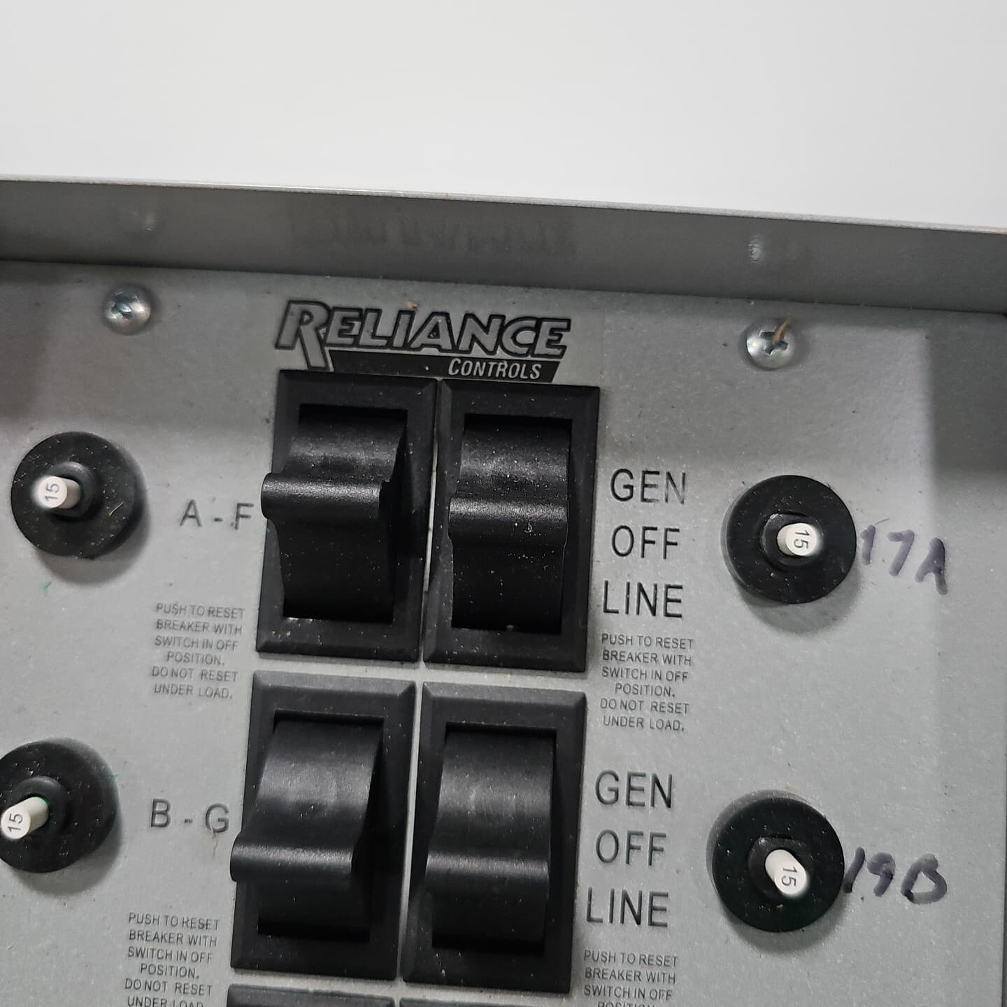 Reliance Pro/Tran 31410C Manual Transfer Switch Protran 6