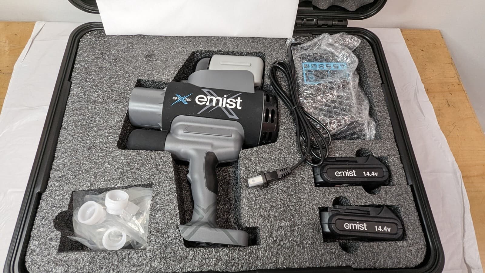 EMist Electrostatic Disinfectant Sprayer w/Case Batteries & Charger EPIX360 2