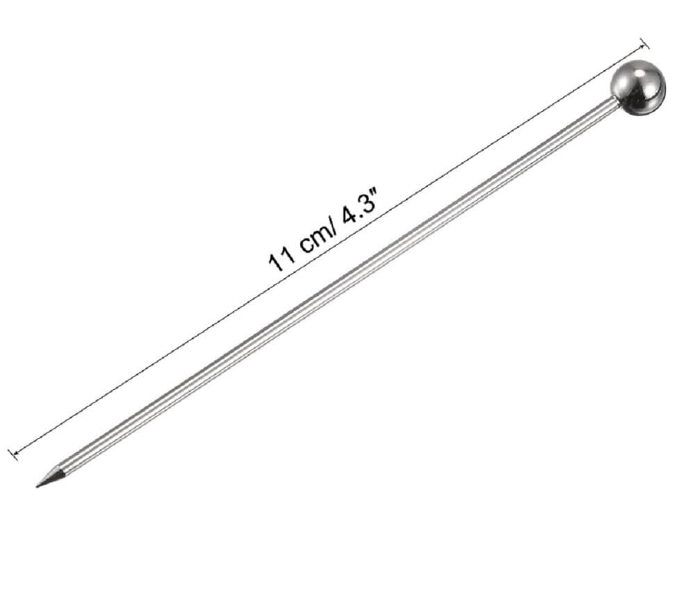 8 Stainless Steel Cocktail Picks – Reusable Olive Toothpicks for Drinks & Bar 2