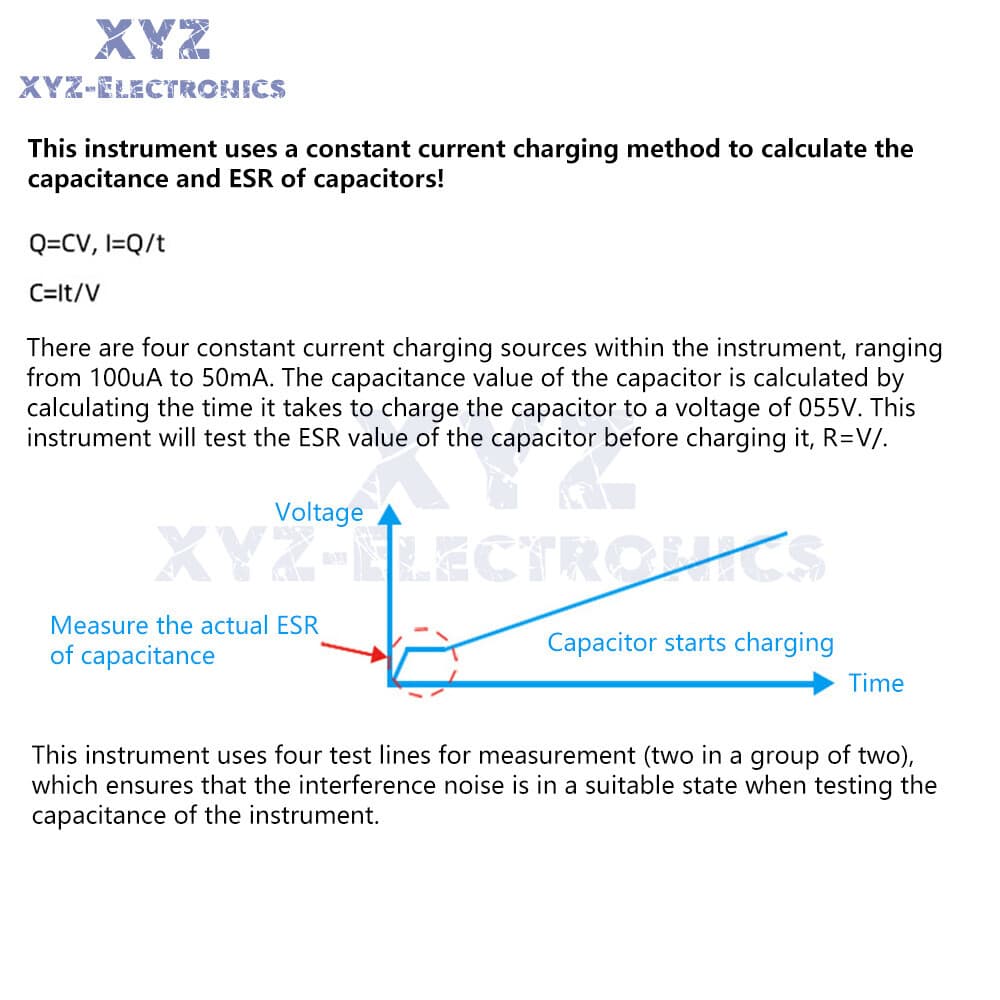 MEC-100 High-precision Capacitance Analyzer ESR Meter Digital Display Auto Rang 4
