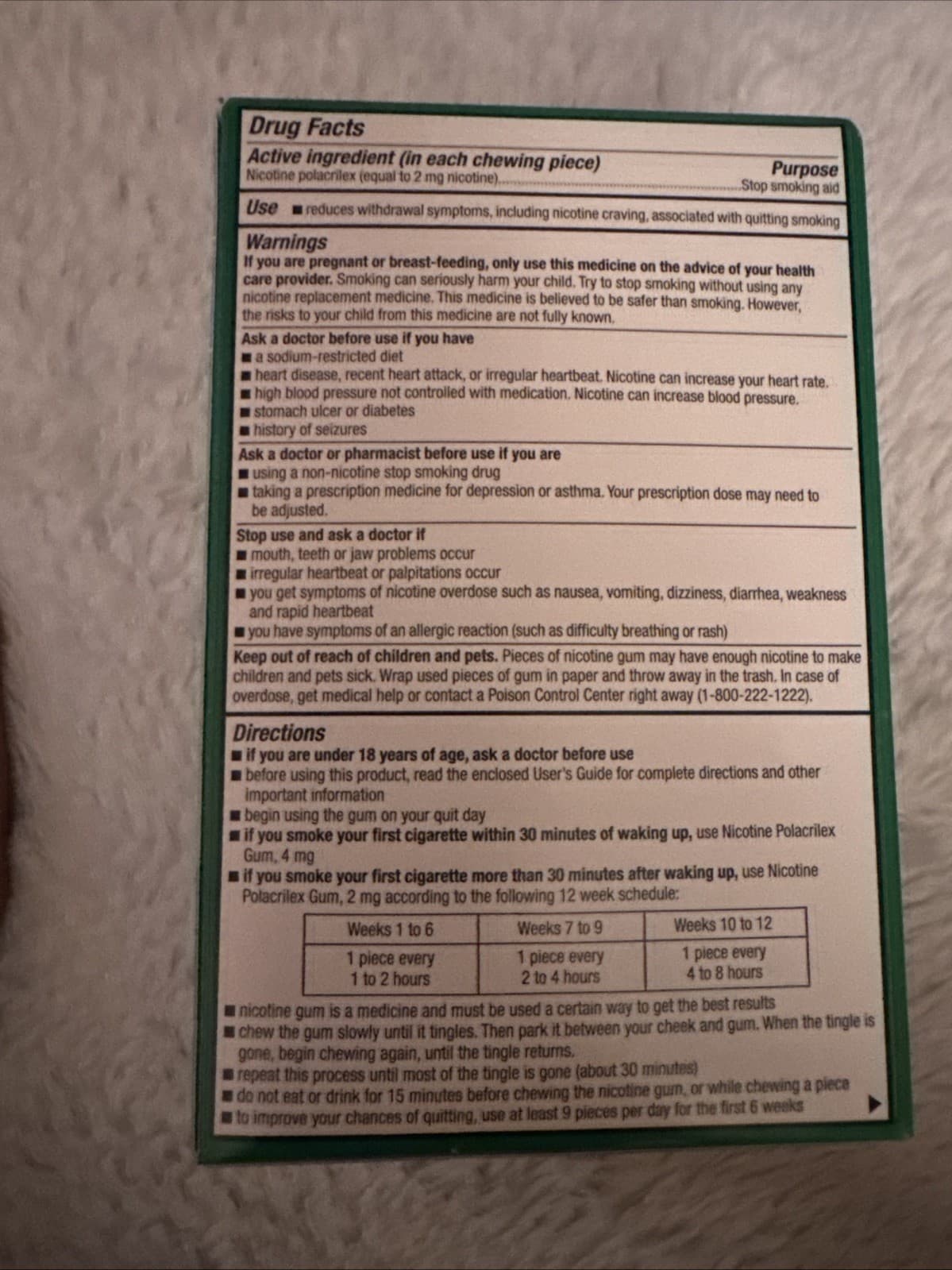 Rite Aid Nicotine Gum Cool Mint 2MG Ea 100 Count Sugar Free Exp 01/2026+ 2