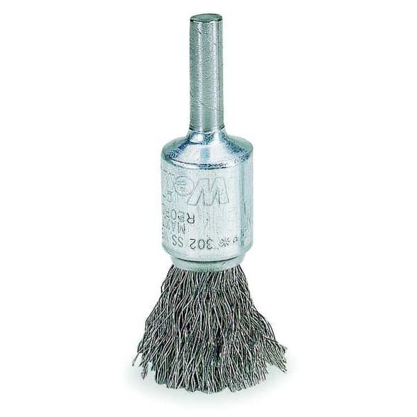 Weiler 96099 Crimped Wire End Wire Brush, Steel, 1/2" 2