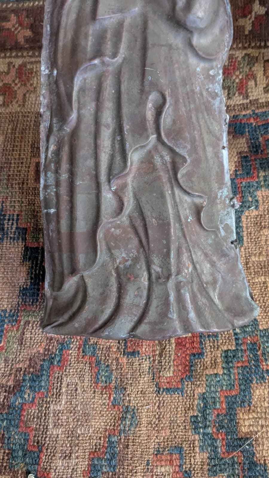 Rare Antique Early Primitive Metal Copper Statue Liberty Weathervane 22.5" 4