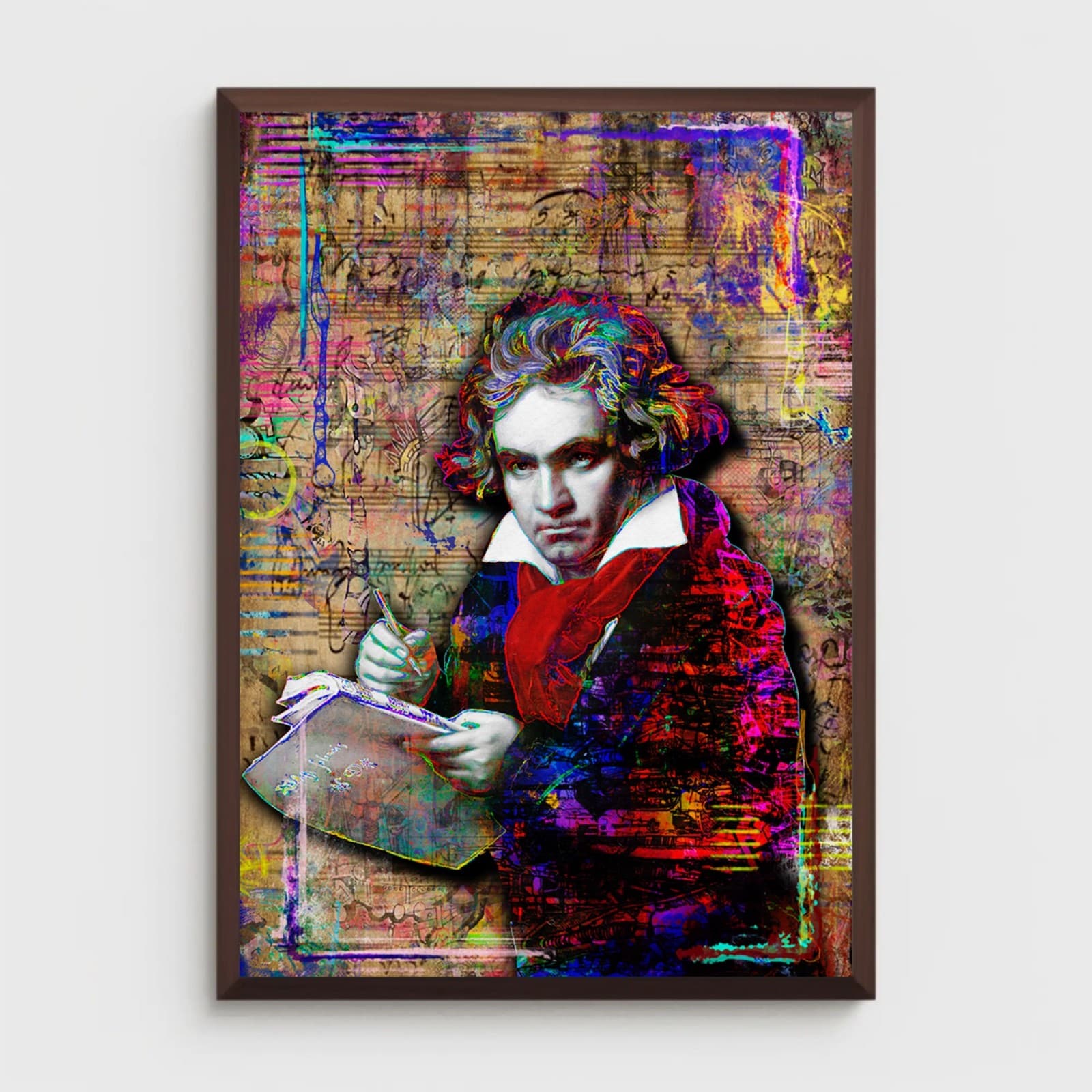 Ludwig Van Beethoven 16x24in Poster, Beethoven Tribute Pop Art Free Shipping US 4