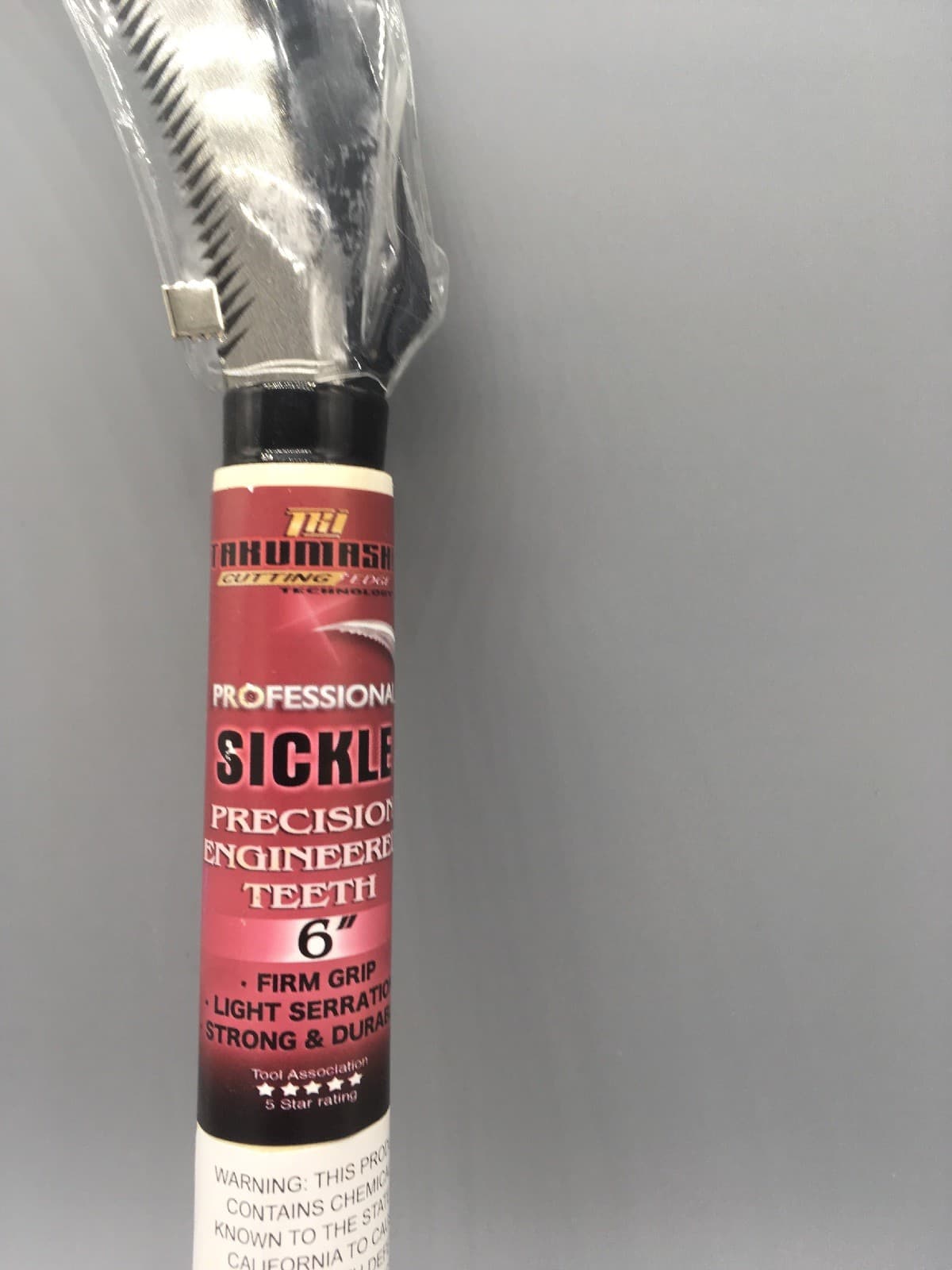 Takumashii 6” Pro Sickle , Saw Tooth, Garden Weeder, Serrated Garden Hand Tool 2