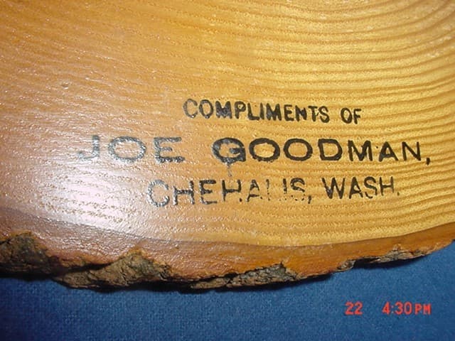CA 1900 JOE GOODMAN CLOTHING NOVELTY ADVERTISING TIE RACK CHEHALIS WASHINGTON 5