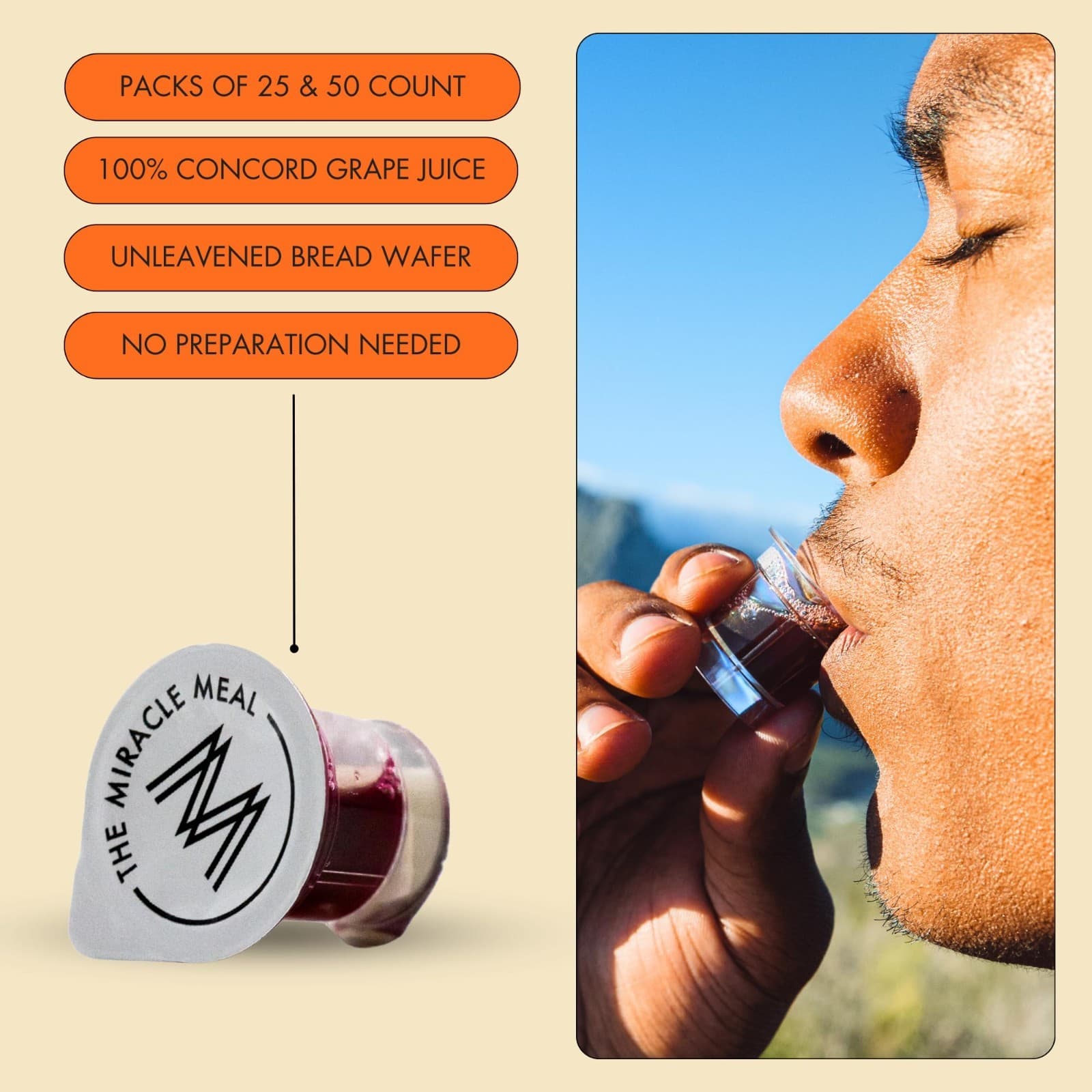 Traditional Travel Bag Set – 25 Cups with 100% Concord Grape Juice & Wafer 3