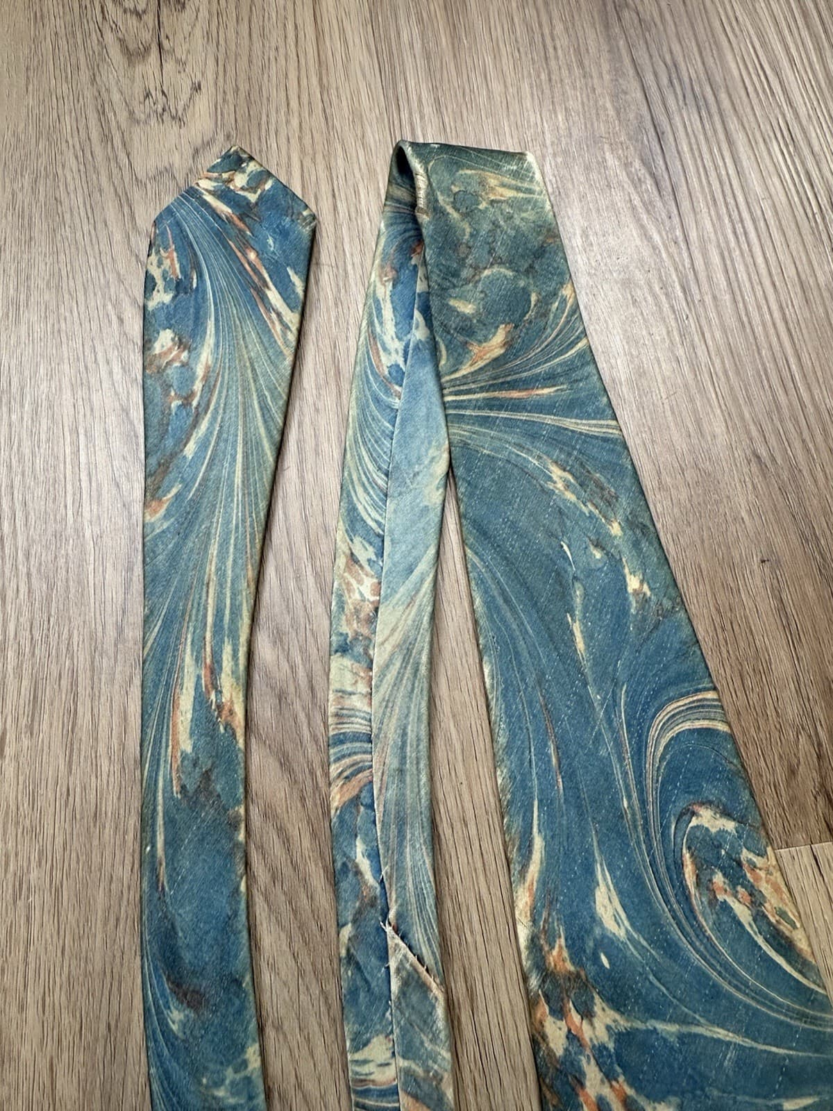 Rare 1930s Charles of Atlantic City Swing Tie Art Deco Marble Pattern Vintage 3