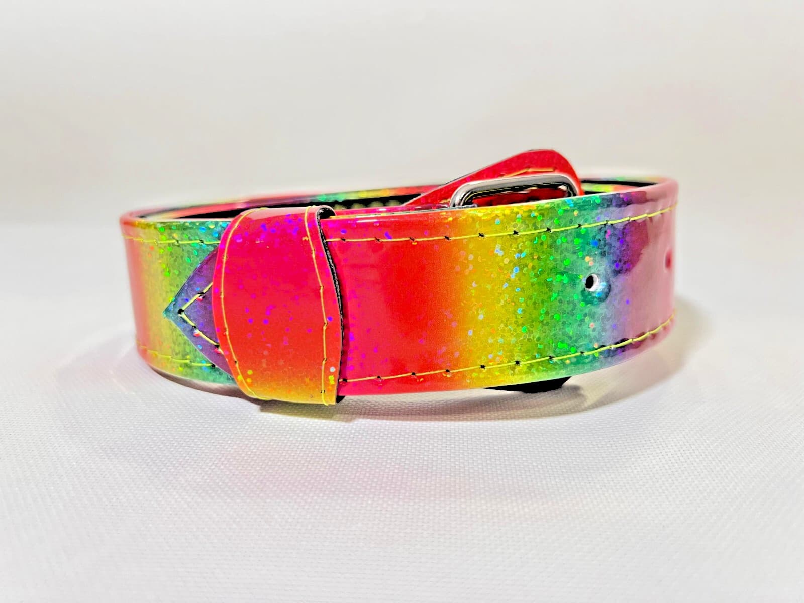 Kids Baseball/Softball Belt – 26'" holographic vivid rainbow– Durable, Unisex