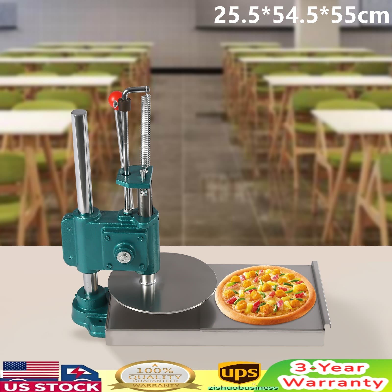 Thickness Adjustable Manual Pizza Dough Pancake Press Flour Tortilla Machine
