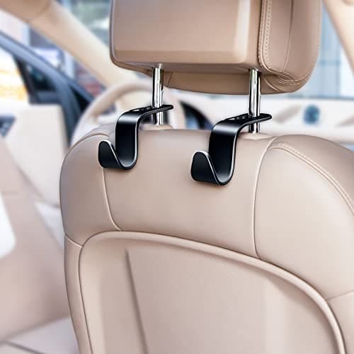 4 Pack Car Back Seat Headrest Hook Hanger for Purse Grocery Bag Handbag Hat  3