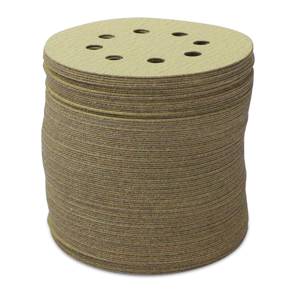 100 Pack - 5" Inch 8 Holes 100 Grit Hook & Loop Sanding Discs Orbital DA Disks 3