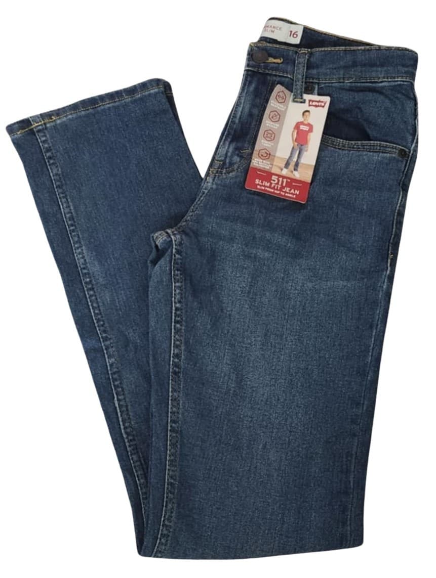 Levi's Performance 511 Slim Youth Jeans with Adjustable Waistband - Size 16