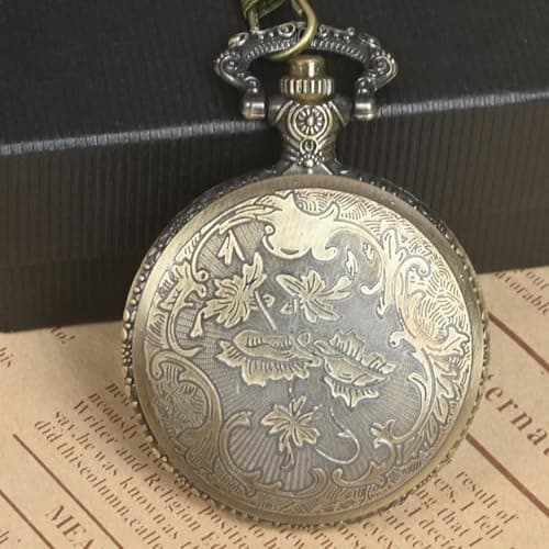 Obsidian Scrying Mirror, Natural Healing Crystal Obsidian Mirror Pocket Watch-3 4