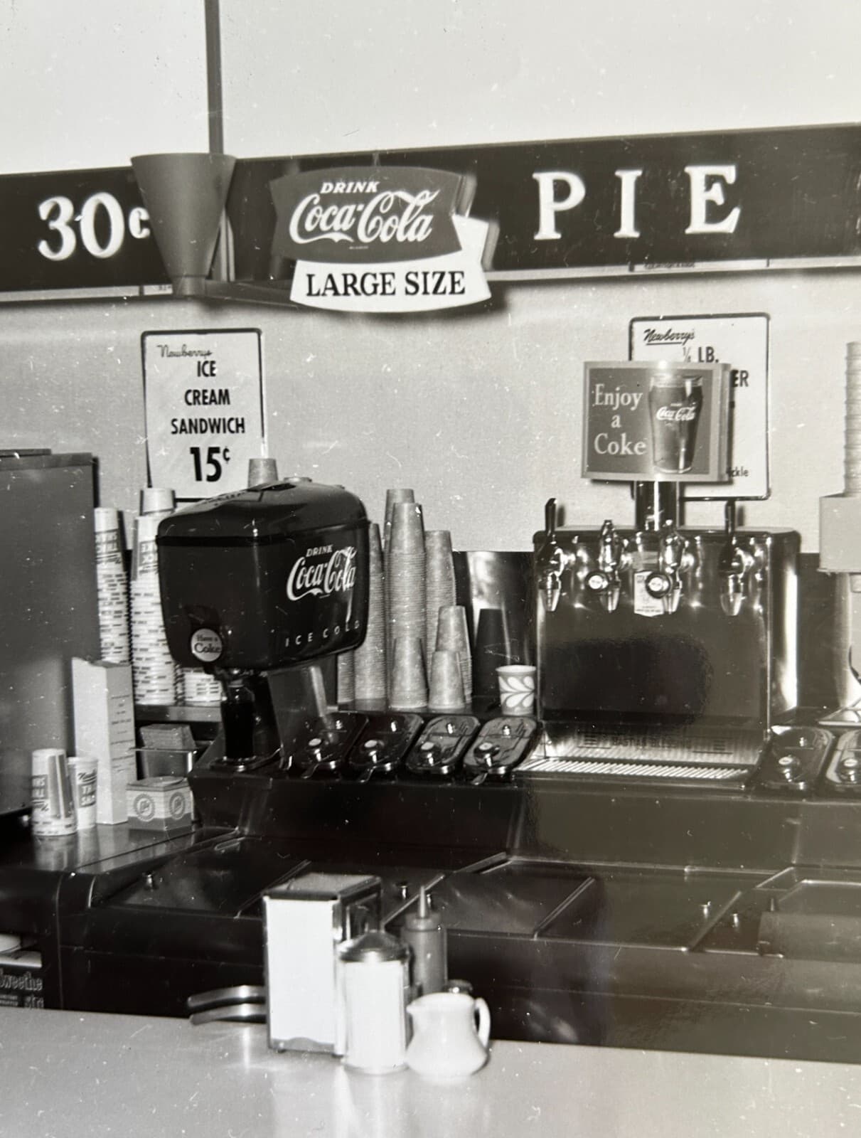 Coca-Cola 1950s Newberry's Five & Dime Soda Fountain Original Photo