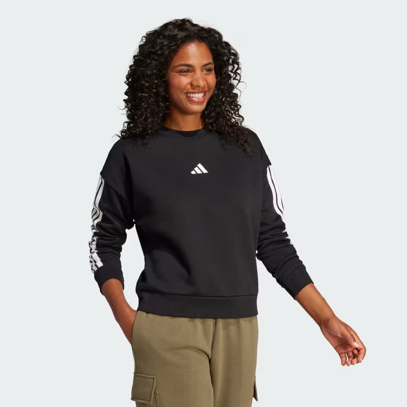 adidas women Essentials 3-Stripes Fleece Sweatshirt 3