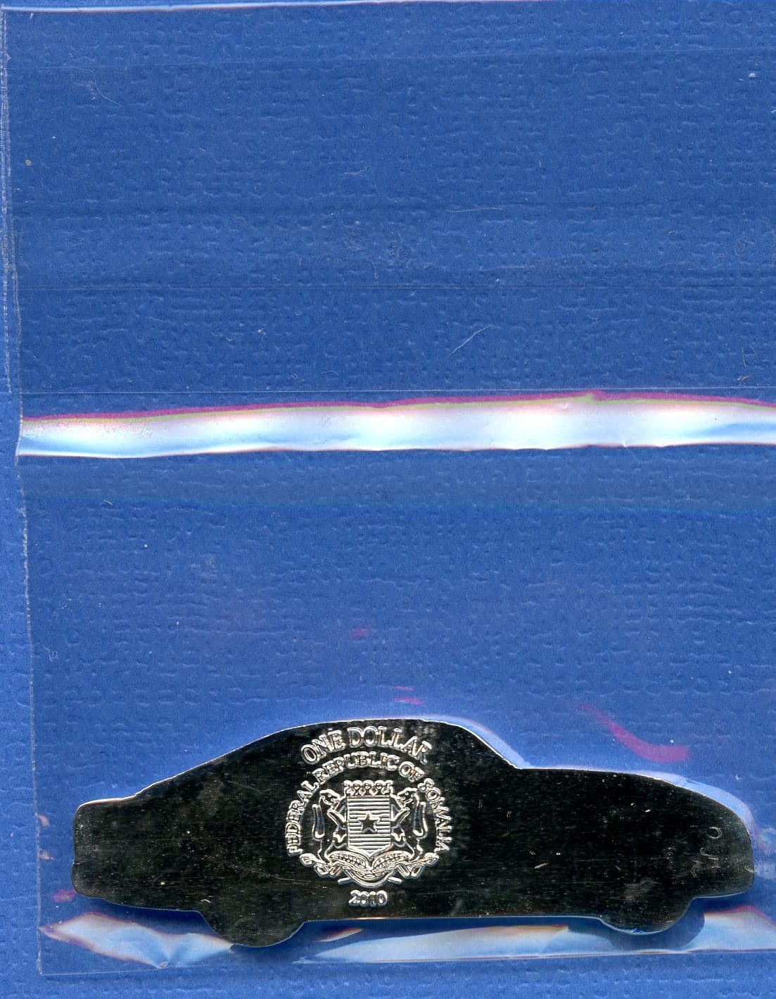 2010 Somali Republic 1965 Aston Martin DB-5 Version $1 Rare Car Coin  2