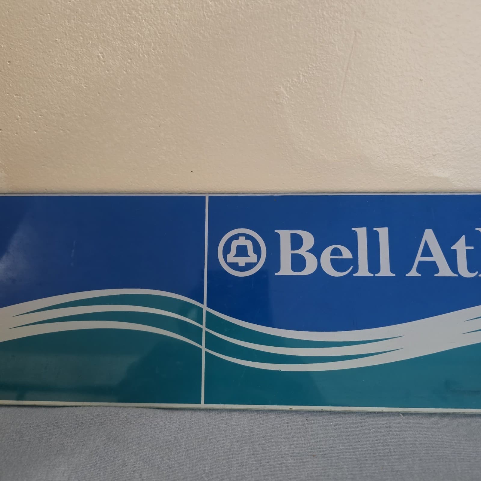 Vintage Bell Atlantic Telephone Pay Phone Booth Top Sign Insert 3