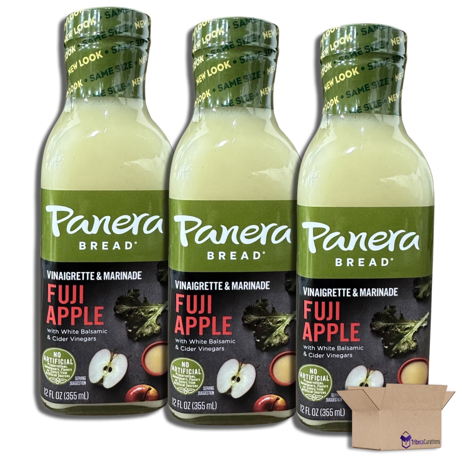 Panera Fuji Apple Vinaigrette Salad Dressing & Marinade | 12 Ounce | Pack of 3 2