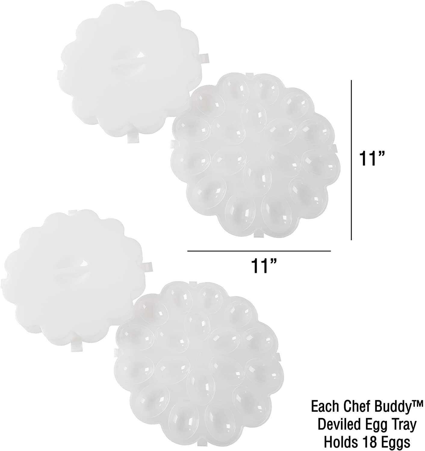 Deviled Egg Tray Snap On Lid  Protects Safe Lid Carrier Plates Clear 2