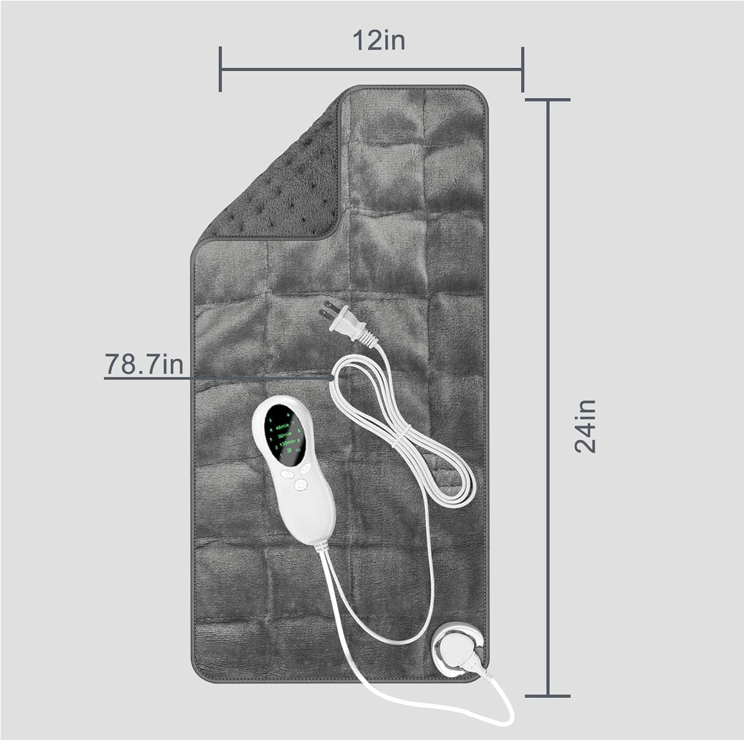 10 Heat Levels Weighted Heating Pad for Back 3Lbs for Neck and Shoulders 5