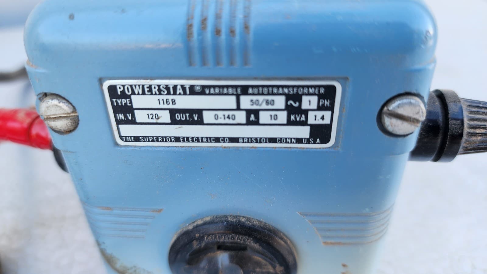 Superior Electric Powerstat 116B Variac Variable Transformer 5