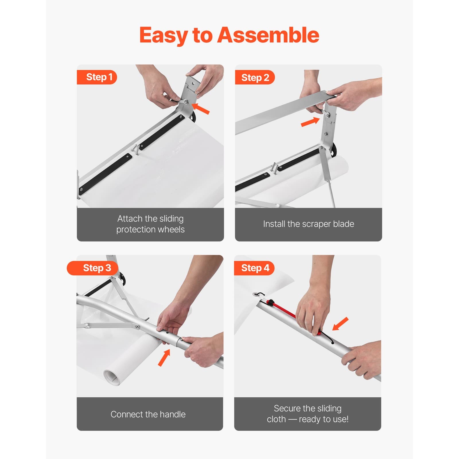 Uimoso 5.2-30 ft Snow Roof Rake with 18.5 in Aluminum Blade and Wheels 6
