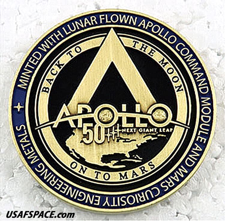 APOLLO 17 - NASA FLOWN METAL- 50th ANNIVERSARY -LIMITED EDITION- COIN-MEDALLION  2