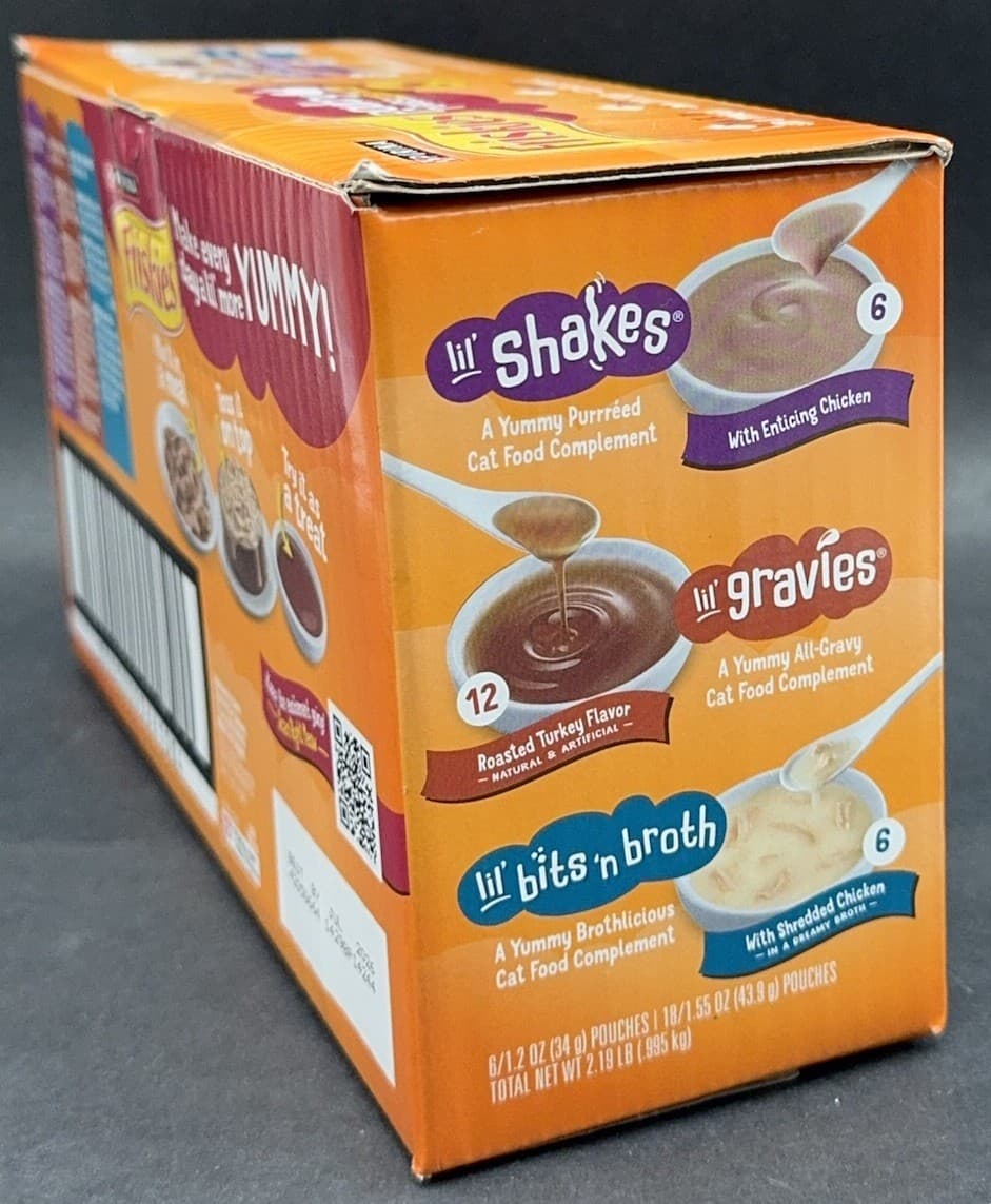 Purina Friskies Pureed Cat Food Topper Lil’ Shakes (Pack of 24) Chicken Turkey 2