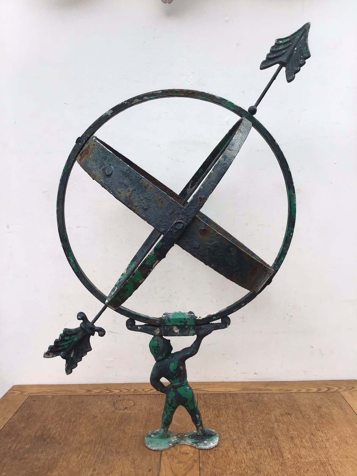 VINTAGE ARMILLARY SPHERE / ATLAS SUNDIAL BY SWEDISH SCULPTOR SUNE ROOTH 2