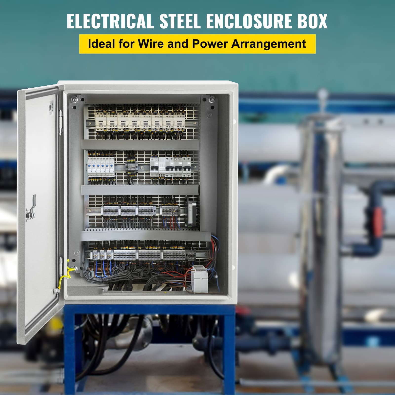 Steel Electrical Box Electrical Enclosure Box 20x16x10'' Carbon Steel IP65 2