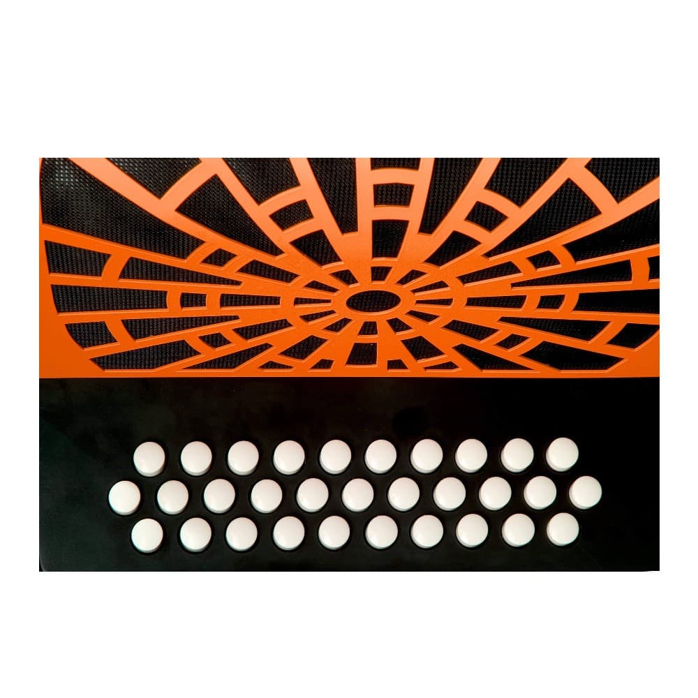 Hohner Compadre FBbEb Accordion in Orange with Gig Bag 3
