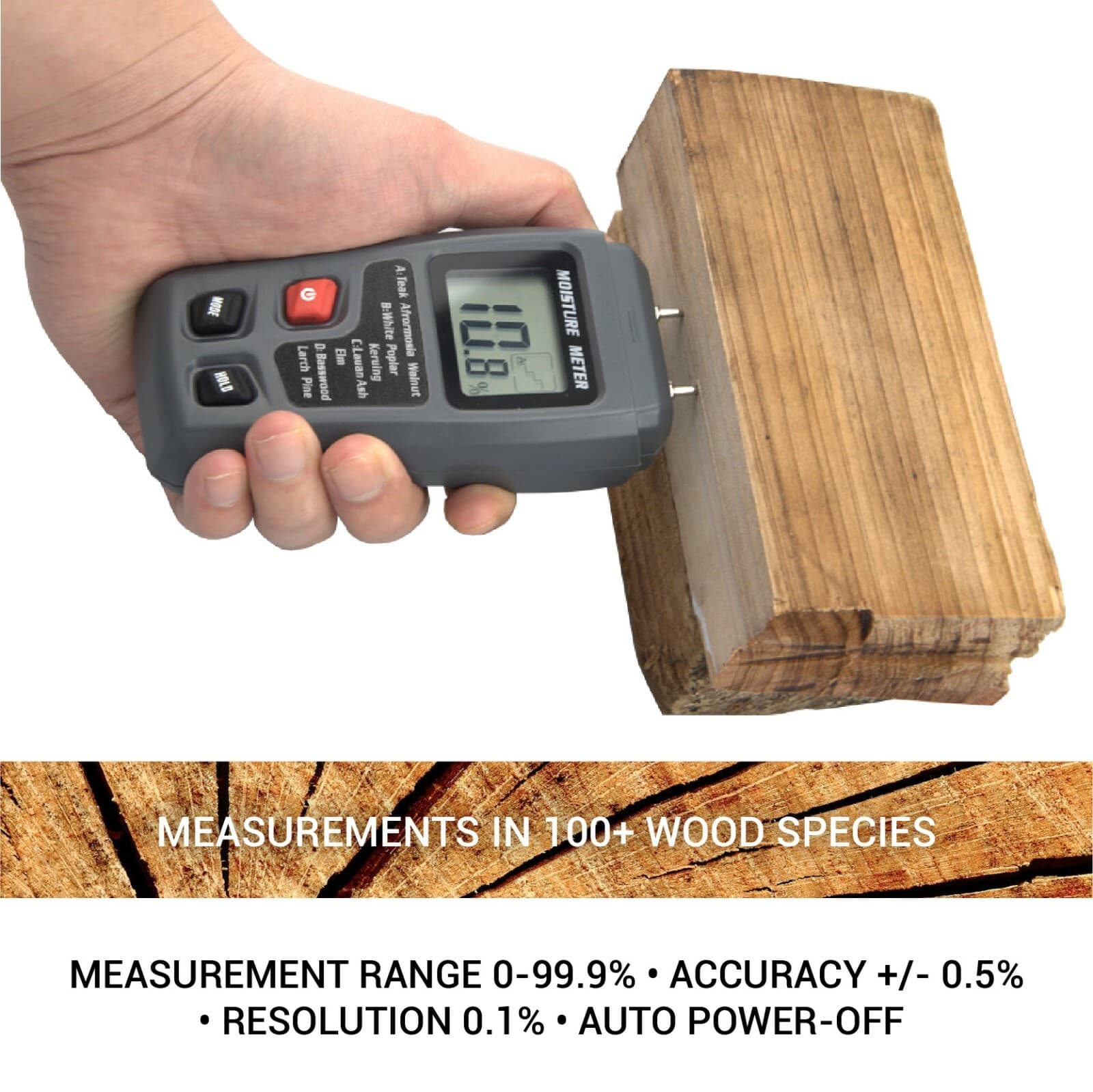 Digital LCD Wood Moisture Meter Detector Tester Wood Firewood Paper Cardboard 3