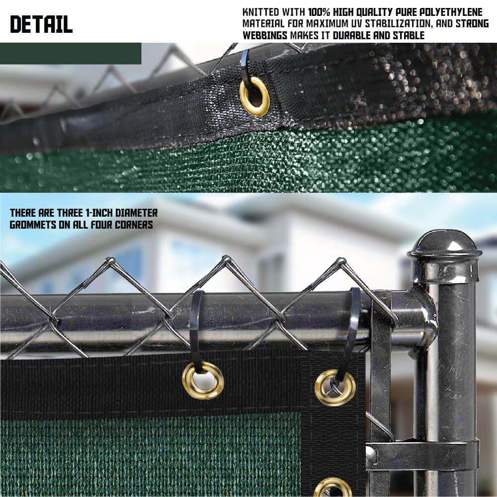 5ft Privacy Fence Screen Green Windscreen Garden Heavy Duty Mesh Shade Net Cover 5