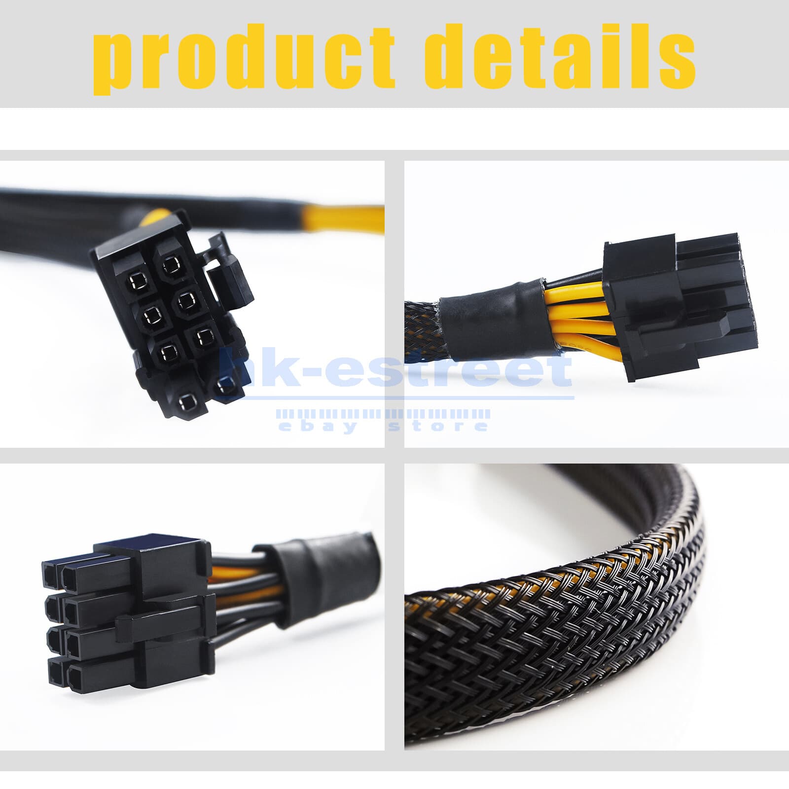 New For Dell Split GPU Power Adapter Cable N08NH 9H6FV PowerEdge R720 R730 R7910 4